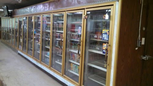 Used Walk in Cooler 7 Glass Doors, Refrigeration, Excellent, Free Shipping!
