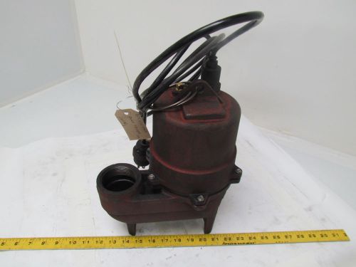 Cast iron submersible effluent sewage pump 115v 2&#034;npt discharge for sale