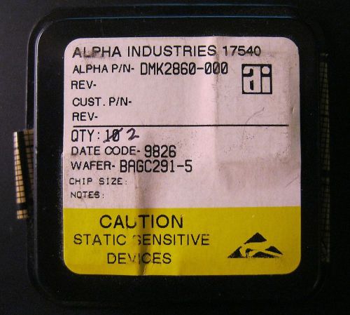 Alpha Industries DMK2860-00 Beam Lead GaAs Schottky Mixer Diodes Series-T 2pcs.