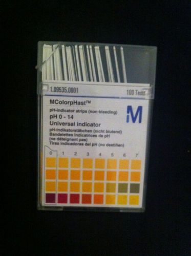 EMD Millipore MColorpHast Non-bleeding pH Indicator Strips 100 ct