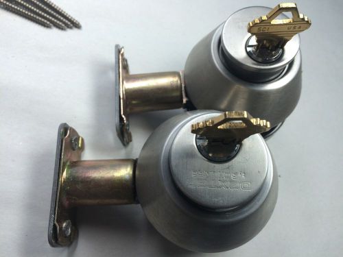 Dexter Schlage Deadbolts Single Cylinders - Set of 2 Keyed Alike One Key Each