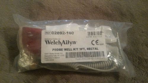 Welch Allyn - Rectal Rectal Probe Well Kit  (9&#039;, RED) #02892-100 - NEW + SEALED!