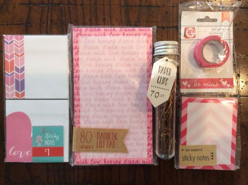 Target dollar spot goodies~ stationary set in pink/love theme for sale