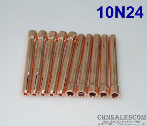 10 pcs 10N24 Collets for Tig Welding Torch WP-17 WP-18 WP-26 2.4mm 3/32&#034;