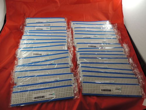 Lot of 165 new panduit cards 33 different letters and numbers in sealed packs for sale