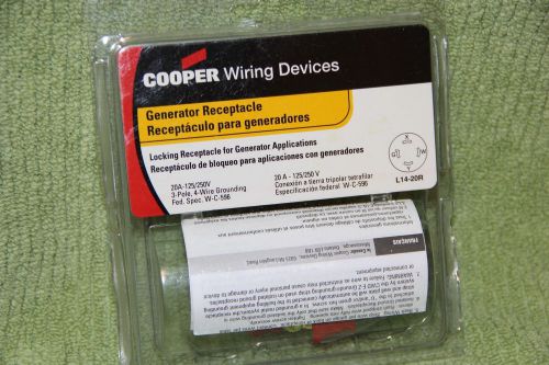 Cooper generator locking receptacle (l14-20r) 20a 125/250v for sale