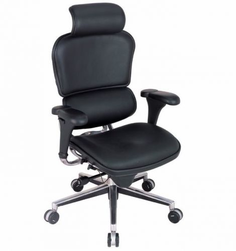 Eurotech ergohuman le9erg, ergonomic executive leather chair, black for sale