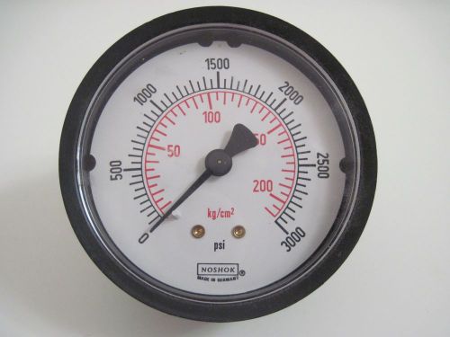 NOSHOK 3000 PSI Pressure Gage -2&amp;1/2&#034; DialGermany - Super Clean Condition