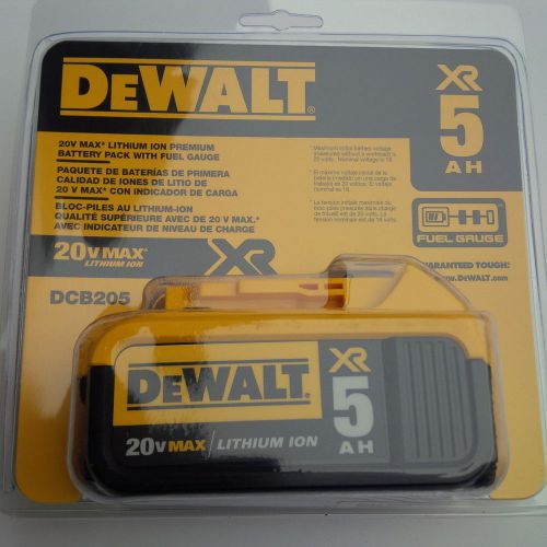 1 NEW GENUINE IN PACKAGE Dewalt 20V DCB205 5.0 Battery For Drill Saw 20 Volt