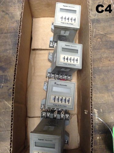Lot of 4 Tyco/Potter &amp; Brumfield Time Delay Relay Counter CNT-35-96