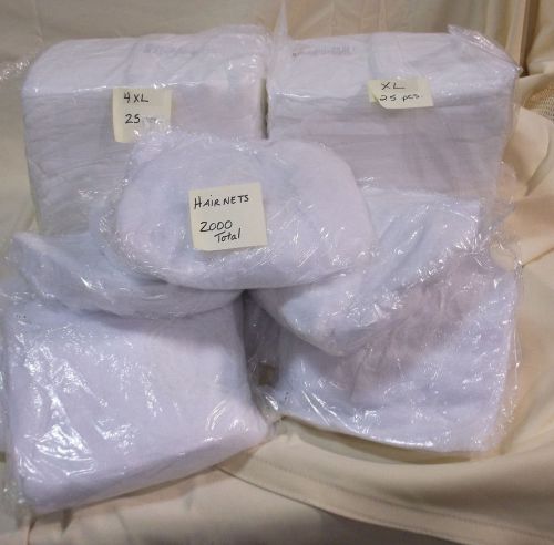 25 - xl lab coats + 25 - 4xl lab coats + 2000 hairnets for sale