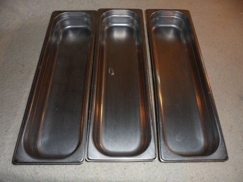 3 proadvantage stainless steel steam table pans