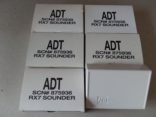 5 ADT RX7 Sounder/Sirens 12Vdc For Alarm Security Systems, NIB