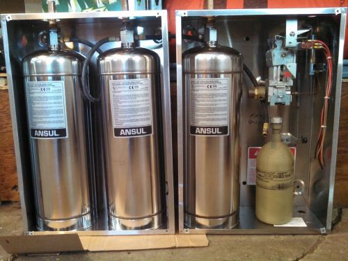 Ansul R-102 9 Gallon Restaurant Fire Suppression System. All Bottles Are Full.