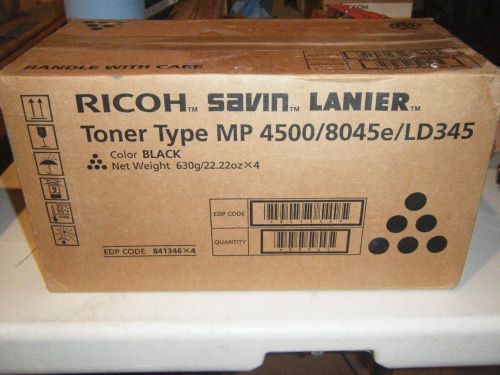 Ricoh MP 4500 Black Toner (One Full Case) 4 Bottles EDP Code 841346