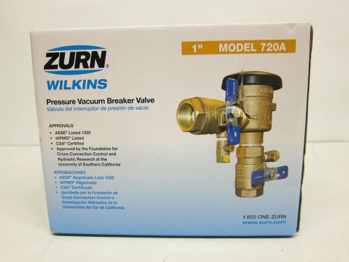 *new* zurn wilkins 1” model 720a pressure vacuum breaker valve irrigation, water for sale
