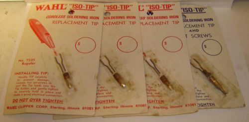 4 vintage packs wahl iso cordless soldering iron tip 3 reg &amp; 1 fine still carded for sale