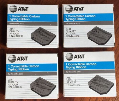 Lot Of 4 AT&amp;T Correctable Carbon Typing Ribbon Unused Original Box
