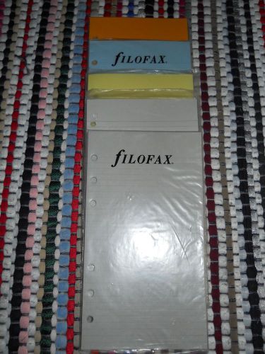 FILOFAX PERSONAL Ruled Note Paper-5 Packages-4 Colors-All Vintage New