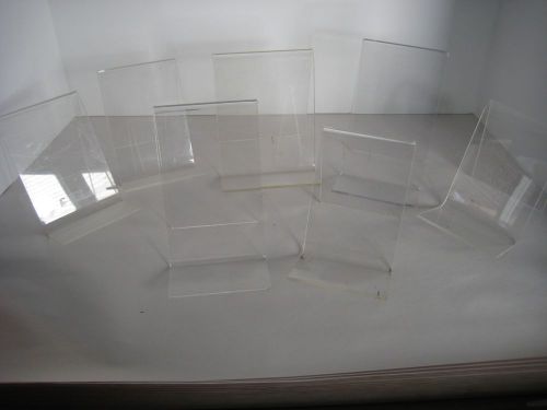 Clear Acrylic Plexi Book Stands Lot of 7 Used Various Sizes