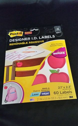 Post It Designer ID Labels Name Badges Tag Apple Shape 60 Printable 2.1&#039;&#039;x2.3&#039;&#039;