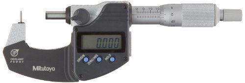 Mitutoyo 395-262 LCD Tube Micrometer, Cylindrical Anvil, Ratchet Stop, 0-25mm