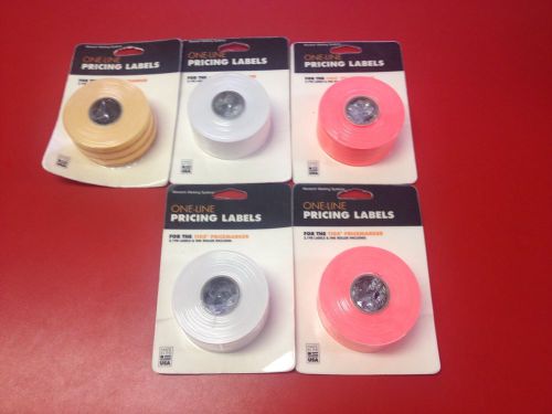 LOT OF 5 ROLLS Monarch 1105 Price Maker Labels