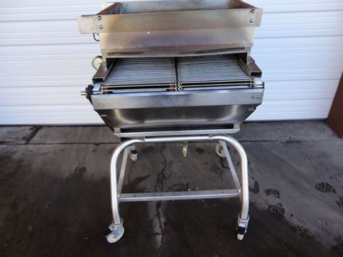 Nieco 820g natural gas conveyor automatic cheese melter-charbroiler. for sale