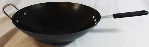 Nordic Ware Commercial Heavy Duty Anodized Metal 14&#034; Wok Frying Pan - NSF, New