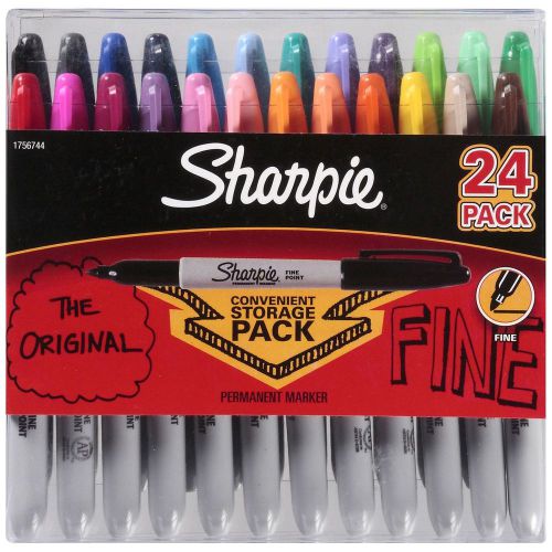 24 x sharpie permanent marker - the original - fine non toxic for sale