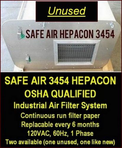 Safe air 3454 hepacon - industrial air filter - osha for sale