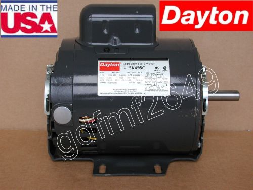 Dayton 5k458c commercial usa made capacitor start motor 3/4 hp 1725 rpm 115/230v for sale