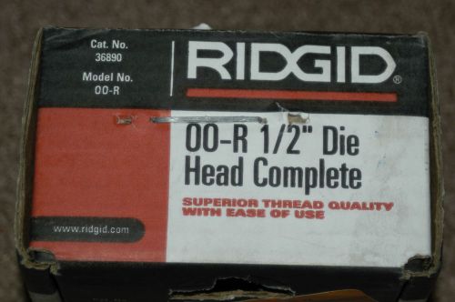 Ridgid 00-r 1/2&#034; die head 36890 cast iron pipe threader new for sale