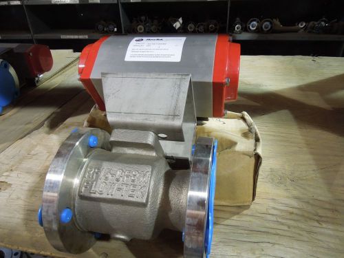 Ball valve 3&#034;150 rf reduced port 316ss flowtek f15 actuated pneumatic 120v&lt;wh405 for sale