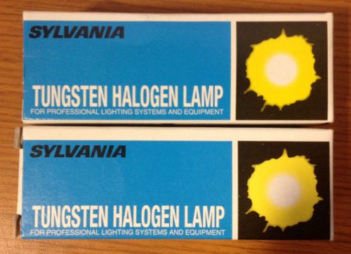 2 Sylvania Tungsten Halogen Lamps - 100Q/CL ESR 58755 100W 120V