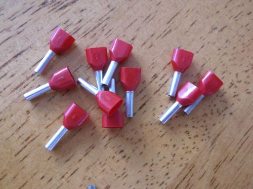 *NEW* ECLIPSE DUAL WIRE FERRULES * 701-017 * RED * 16G * LOT OF 110