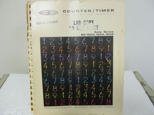 Systron-Donner SD1253, 1254, 1255 Acto Series Counter/Timer Instruction Manual