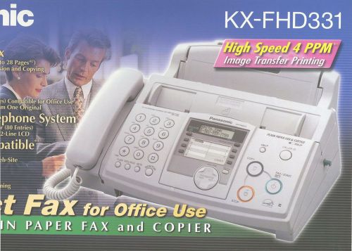 Panasonic KX - FHD331 Compact Plain Paper Fax &amp; Copier NEW IN BOX