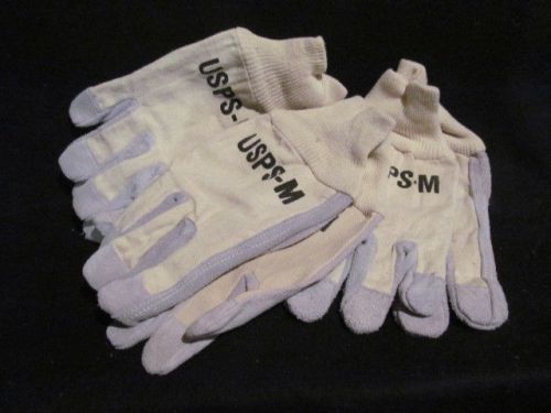 PAIR OF BRAND NEW POSTAL MAIL HANDLERS&#039; LEATHER-CANVAS GLOVES