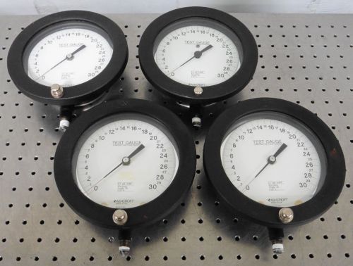 C114241 lot 4 ashcroft test pressure gauges (0-30 psi x 0.1 psi subd, grade 3a) for sale