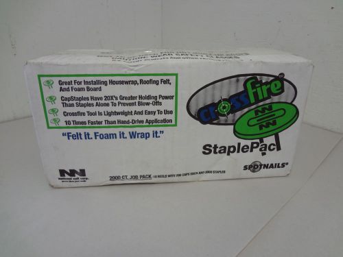 STAPLEPAC 136044 BOX 2000 7/8&#034; PNEUMATIC CAP STAPLES CROSSFIRE