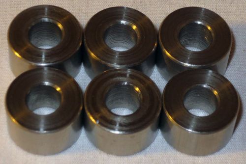 Stainless steel mach spacer - .62&#034; od .27&#034; id .37&#034; thick (lot of 6) for sale
