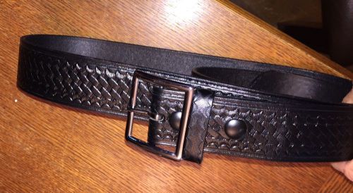 Black Basketweave belt LawPro Leather size 56