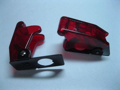 2 pcs safety flip cover for toggle switch red for sale