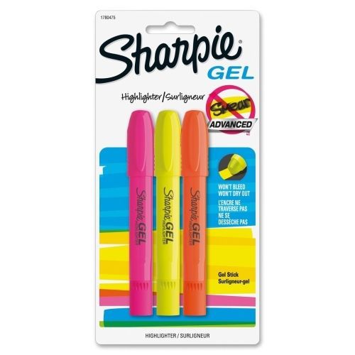 Sharpie Accent Gel Highlighter - Assorted Ink - 3 / Pack - SAN1780475