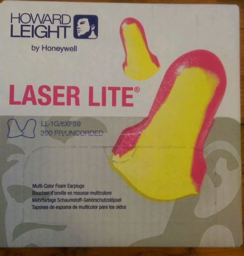 LL1 LASER LITE DISPOSABLE EAR PLUGS UNCORDED 200 PAIR HOWARD LEIGHT FOAM PLUGS