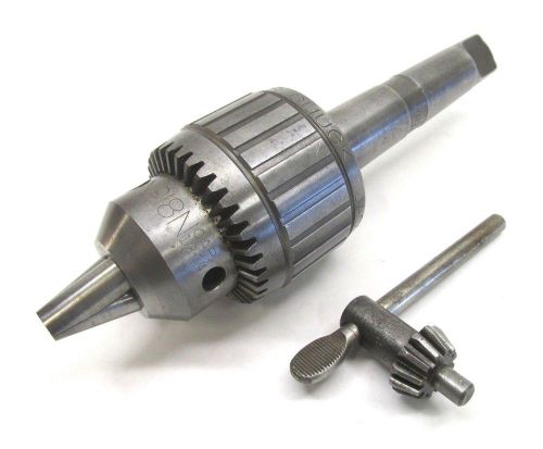 Nice! jacobs 1/8&#034; to 3/4&#034; ball bearing super drill chuck w/ 4mt shank - #18n for sale