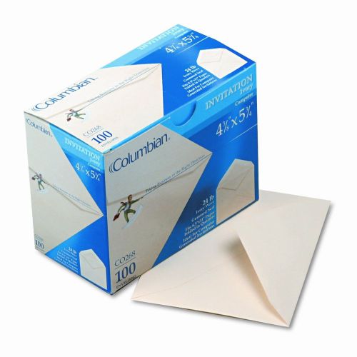 Invitation envelope, gummed, contemporary, #5 1/2, cream, 100/box for sale
