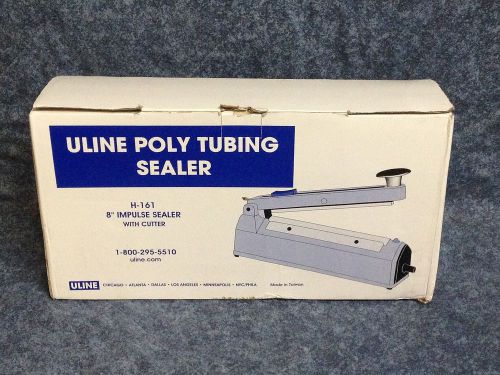 ULine 8&#034; IMPULSE Poly Tubing Sealer |H 161| w/ Cutter ::Brand New In Box::
