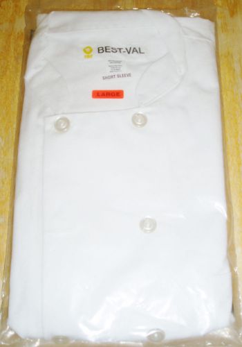 Gold Lion Best-Val Executive Chef&#039;s Coat,  Short Sleeves, Size Large